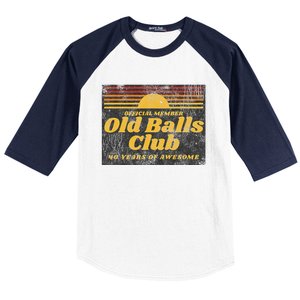 Funny 40th Birthday Old Balls Club 40 Years Of Awesome Baseball Sleeve Shirt