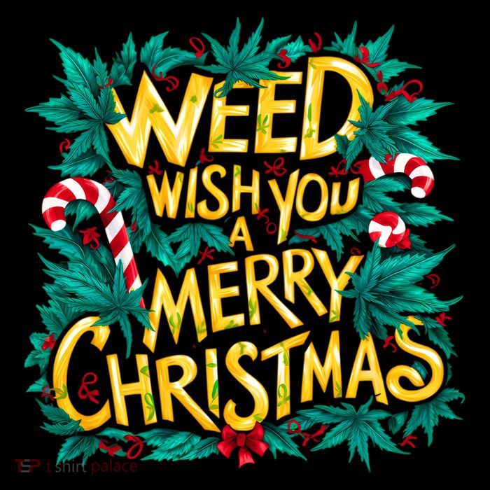 Funny 420 Christmas Santa Smoking Weed Cannabis Marijuana Tall T-Shirt
