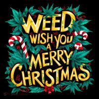 Funny 420 Christmas Santa Smoking Weed Cannabis Marijuana Tank Top