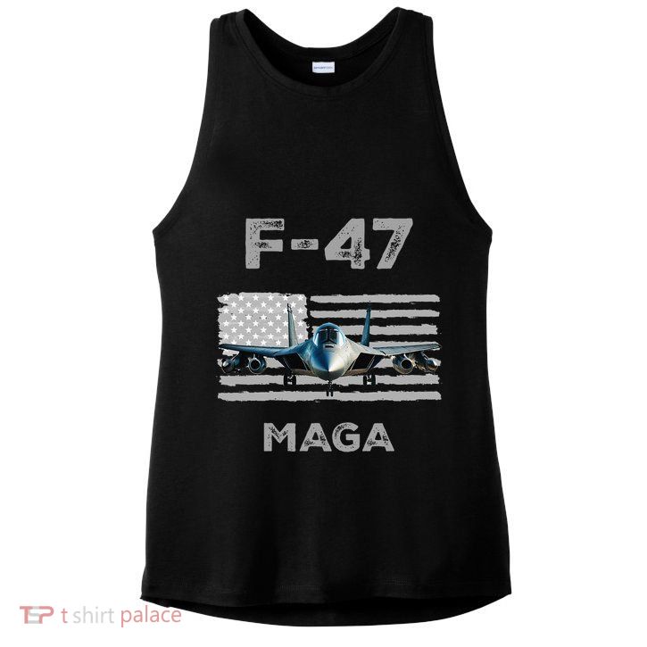 F 47 Fighter Aircraft Jet USA F-47 Fighter Jet Merch Ladies PosiCharge Tri-Blend Wicking Tank