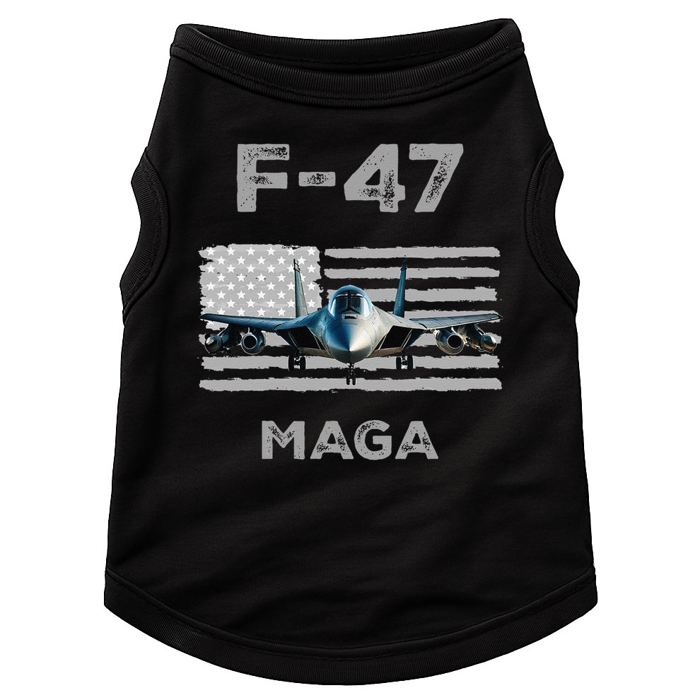 F 47 Fighter Aircraft Jet USA F-47 Fighter Jet Merch Doggie Tank