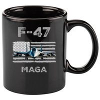 F 47 Fighter Aircraft Jet USA F-47 Fighter Jet Merch 11oz C Handle Ceramic Mug
