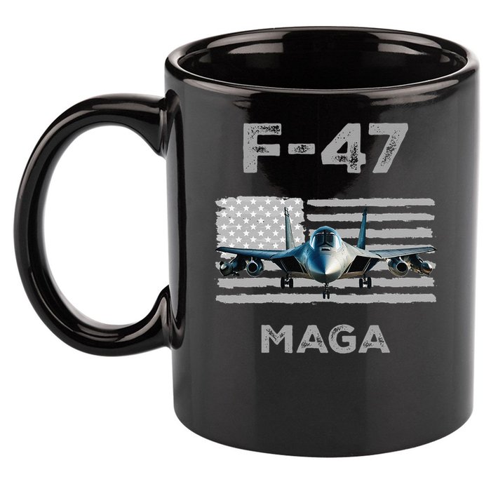 F 47 Fighter Aircraft Jet USA F-47 Fighter Jet Merch 11oz C Handle Ceramic Mug