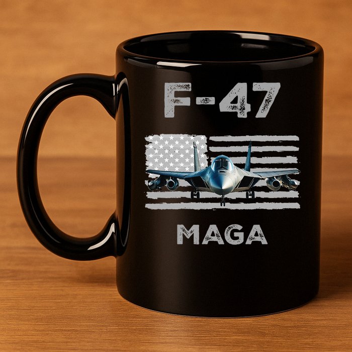 F 47 Fighter Aircraft Jet USA F-47 Fighter Jet Merch 11oz C Handle Ceramic Mug