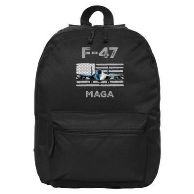 F 47 Fighter Aircraft Jet USA F-47 Fighter Jet Merch 16 in Basic Backpack