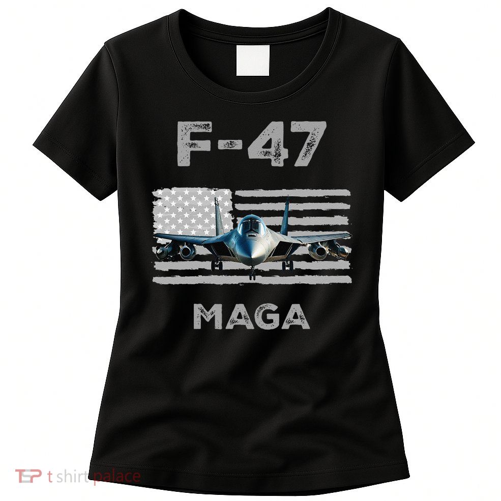 F 47 Fighter Aircraft Jet USA F-47 Fighter Jet Merch Womens T-Shirt