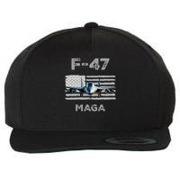F 47 Fighter Aircraft Jet USA F-47 Fighter Jet Merch Wool Snapback Cap