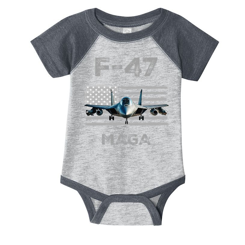 F 47 Fighter Aircraft Jet USA F-47 Fighter Jet Merch Infant Baby Jersey Bodysuit