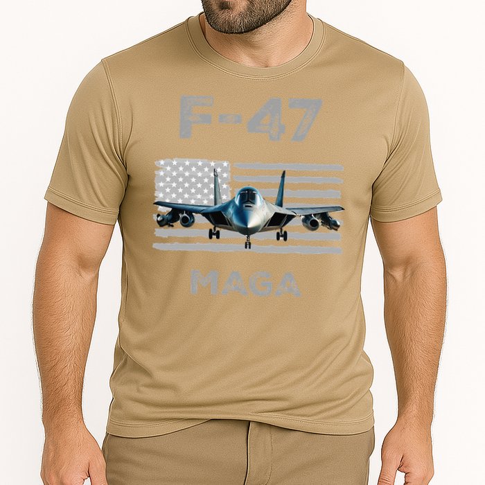 F 47 Fighter Aircraft Jet USA F-47 Fighter Jet Merch Cooling Performance Crew T-Shirt