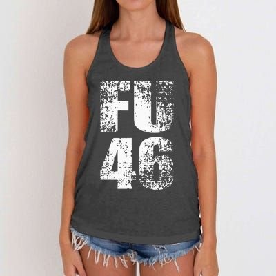 FU 46 Impeach Biden Anti Biden 86 46 Conservative Republican Women's Knotted Racerback Tank