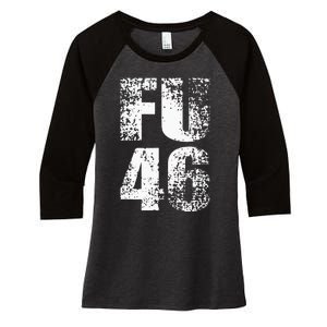 FU 46 Impeach Biden Anti Biden 86 46 Conservative Republican Women's Tri-Blend 3/4-Sleeve Raglan Shirt