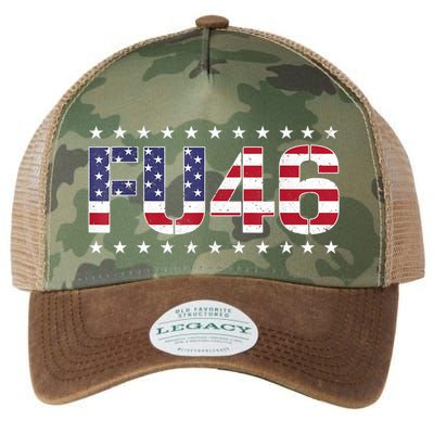 FU 46 Impeach Anti Biden Pro Trump Patriotic American Flag Legacy Tie Dye Trucker Hat