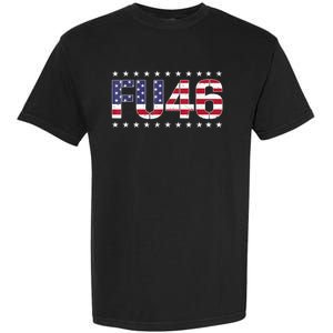 FU 46 Impeach Anti Biden Pro Trump Patriotic American Flag Garment-Dyed Heavyweight T-Shirt