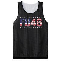 FU 46 Impeach Anti Biden Pro Trump Patriotic American Flag Mesh Reversible Basketball Jersey Tank