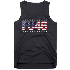 FU 46 Impeach Anti Biden Pro Trump Patriotic American Flag Tank Top