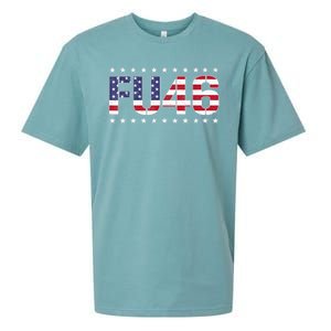 FU 46 Impeach Anti Biden Pro Trump Patriotic American Flag Sueded Cloud Jersey T-Shirt