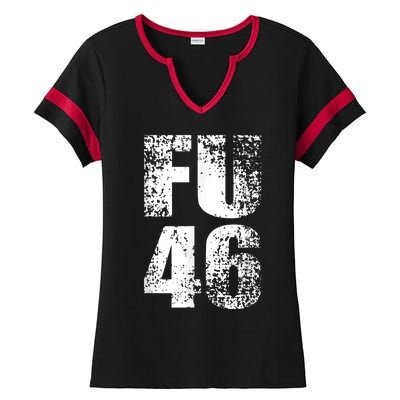 FU 46 Impeach Biden Anti Biden 86 46 Conservative Republican Ladies Halftime Notch Neck Tee