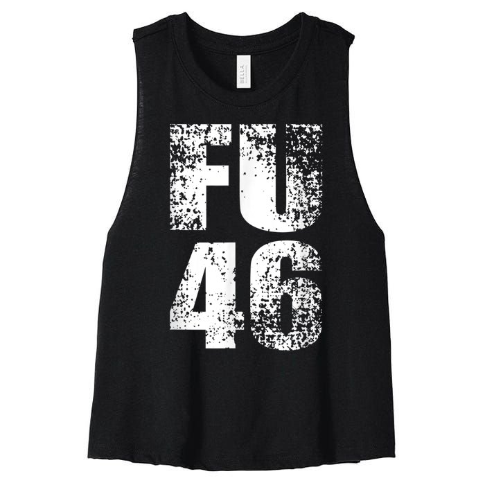 FU 46 Impeach Biden Anti Biden 86 46 Conservative Republican Women's Racerback Cropped Tank