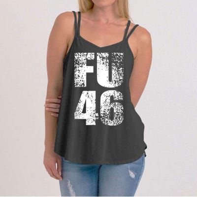 FU 46 Impeach Biden Anti Biden 86 46 Conservative Republican Women's Strappy Tank