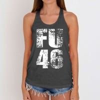 FU 46 Impeach Biden Anti Biden 86 46 Conservative Republican Women's Knotted Racerback Tank