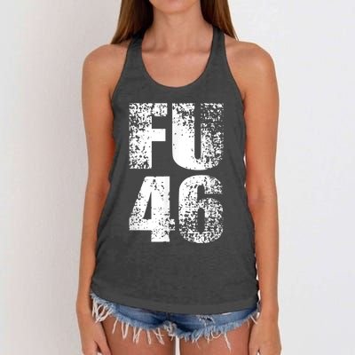 FU 46 Impeach Biden Anti Biden 86 46 Conservative Republican Women's Knotted Racerback Tank