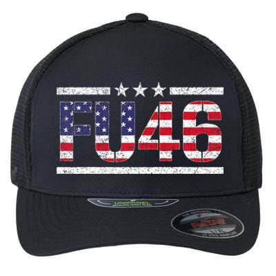 Fu 46 Impeach Anti Biden Pro Trump Patriotic American Flag Flexfit Unipanel Trucker Cap