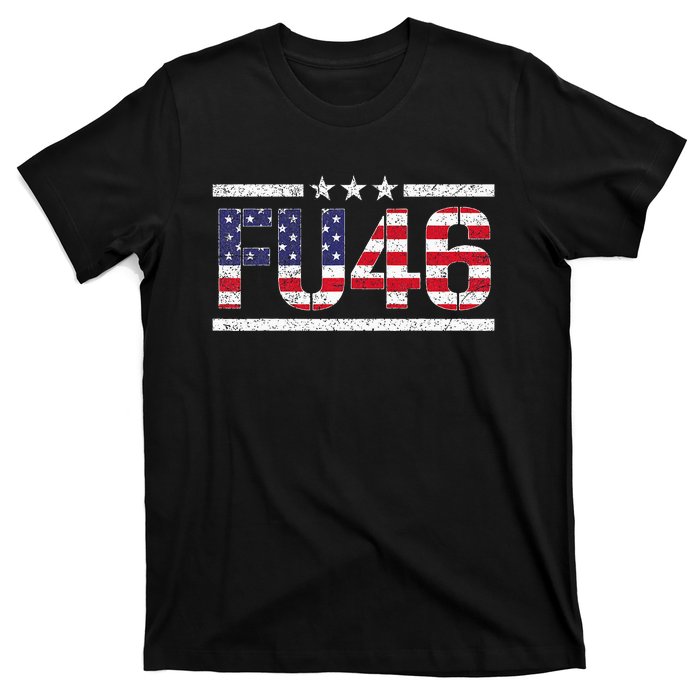 Fu 46 Impeach Anti Biden Pro Trump Patriotic American Flag T-Shirt