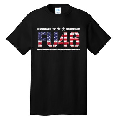 Fu 46 Impeach Anti Biden Pro Trump Patriotic American Flag Tall T-Shirt