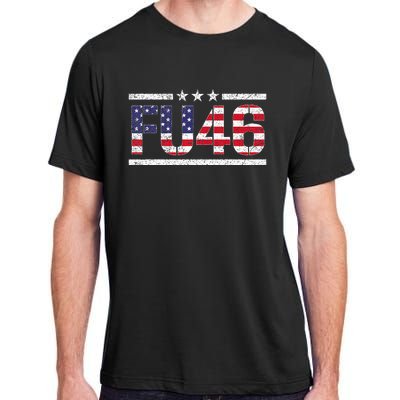 Fu 46 Impeach Anti Biden Pro Trump Patriotic American Flag Adult ChromaSoft Performance T-Shirt