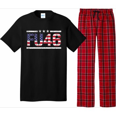 Fu 46 Impeach Anti Biden Pro Trump Patriotic American Flag Pajama Set