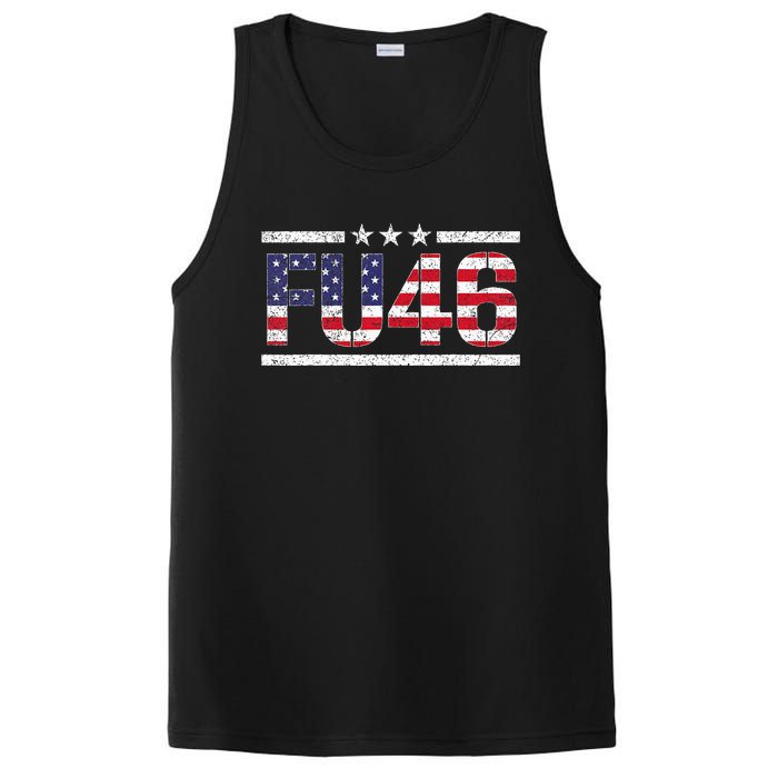 Fu 46 Impeach Anti Biden Pro Trump Patriotic American Flag PosiCharge Competitor Tank