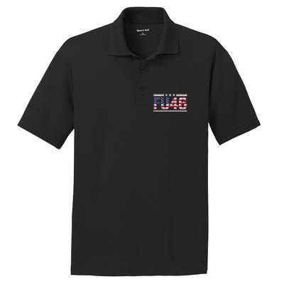 Fu 46 Impeach Anti Biden Pro Trump Patriotic American Flag PosiCharge RacerMesh Polo