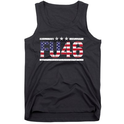 Fu 46 Impeach Anti Biden Pro Trump Patriotic American Flag Tank Top