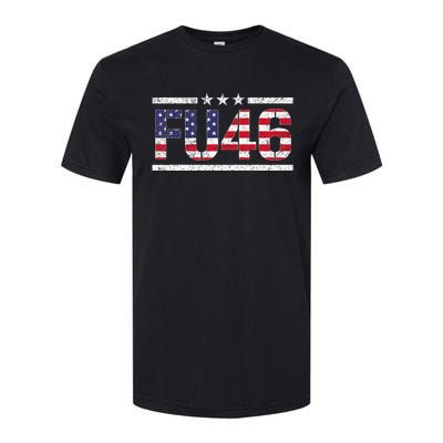 Fu 46 Impeach Anti Biden Pro Trump Patriotic American Flag Softstyle CVC T-Shirt