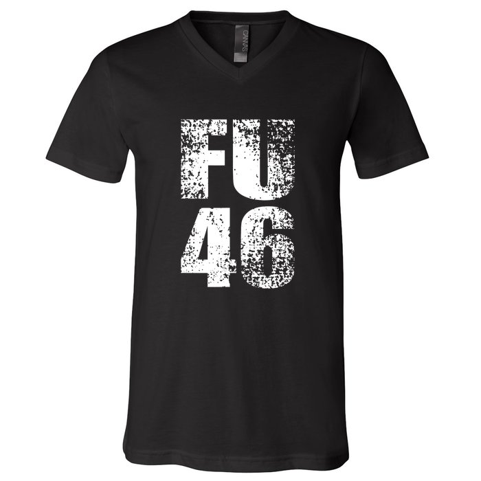 FU 46 Impeach Biden Anti Biden 86 46 Conservative Republican V-Neck T-Shirt