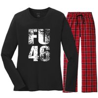 FU 46 Impeach Biden Anti Biden 86 46 Conservative Republican Women's Long Sleeve Flannel Pajama Set 