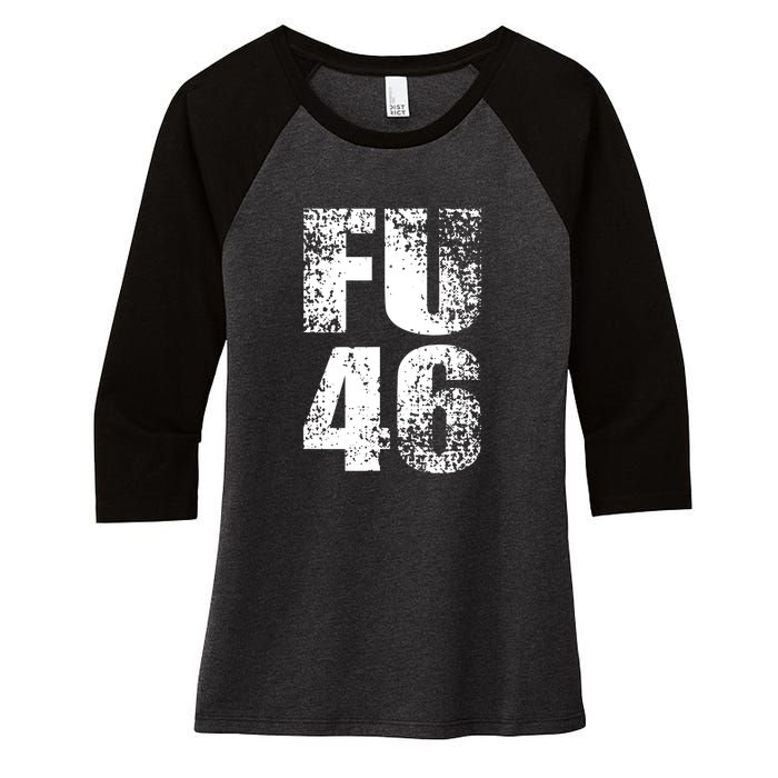 FU 46 Impeach Biden Anti Biden 86 46 Conservative Republican Women's Tri-Blend 3/4-Sleeve Raglan Shirt