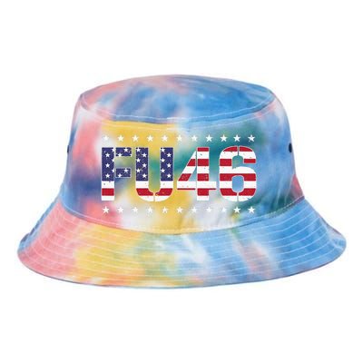 FU 46 Impeach Anti Biden Pro Trump Patriotic American Flag Tie Dye Newport Bucket Hat