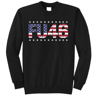 FU 46 Impeach Anti Biden Pro Trump Patriotic American Flag Sweatshirt