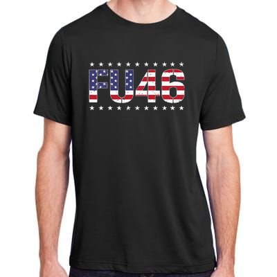 FU 46 Impeach Anti Biden Pro Trump Patriotic American Flag Adult ChromaSoft Performance T-Shirt