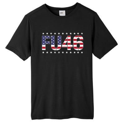 FU 46 Impeach Anti Biden Pro Trump Patriotic American Flag Tall Fusion ChromaSoft Performance T-Shirt