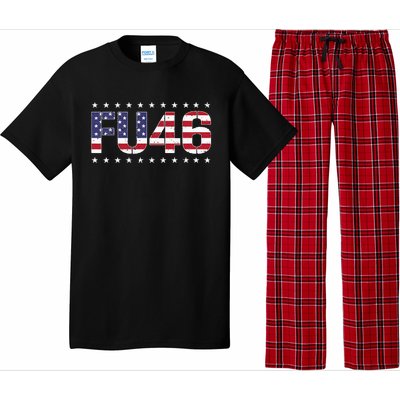 FU 46 Impeach Anti Biden Pro Trump Patriotic American Flag Pajama Set