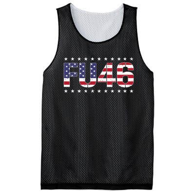 FU 46 Impeach Anti Biden Pro Trump Patriotic American Flag Mesh Reversible Basketball Jersey Tank