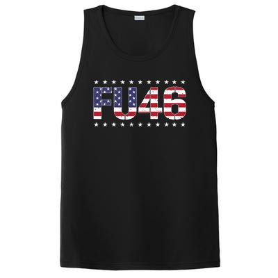 FU 46 Impeach Anti Biden Pro Trump Patriotic American Flag PosiCharge Competitor Tank