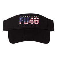 FU 46 Impeach Anti Biden Pro Trump Patriotic American Flag Valucap Bio-Washed Visor