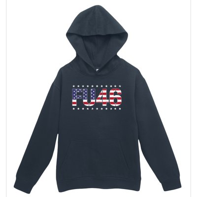 FU 46 Impeach Anti Biden Pro Trump Patriotic American Flag Urban Pullover Hoodie