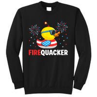 Funny 4th Of July Duck Firequacker Patriotic Fourth Of July Gift Sweatshirt