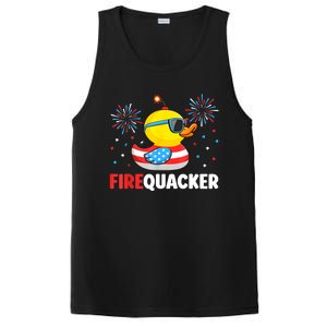 Funny 4th Of July Duck Firequacker Patriotic Fourth Of July Gift PosiCharge Competitor Tank