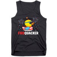 Funny 4th Of July Duck Firequacker Patriotic Fourth Of July Gift Tank Top