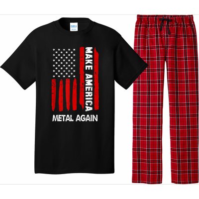 Forth 4th Of July Gift Funny Outfit Make America Metal Again Cute Gift Pajama Set